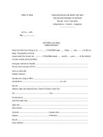 Mẫu hợp đồng lao động song ngữ