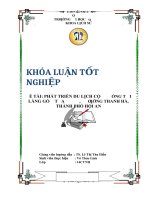 Phát triển du lịch cộng đồng tại làng gốm thanh hà, phường thanh hà, thành phố hội an 