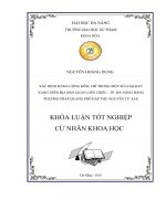 Xác định hàm lượng kẽm, chì trong một số loại rau xanh trên địa bàn quận liên chiểu   TP  đà nẵng bằng phương pháp quang phổ hấp thụ nguyên tử AAS  