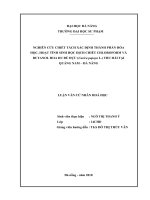 Nghiên cứu chiết tách xác định thành phần hóa học, hoạt tính sinh học dịch chiết chloroform và butanol của hoa đu đủ đực thu hái tại quảng nam – đà nẵng 