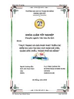 Thực trạng, giải pháp phát triển các điểm du lịch tại khu vực nam hải vân, quân liên chiểu, thành phố đà nẵng  