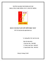 CÔNG NGHỆ THÔNG TIN và TRUYỀN THÔNG báo cáo bài tập lớn môn học máy 