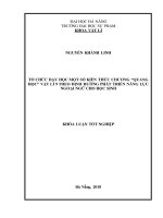 Tổ chức dạy học một số kiến thức chương quang học  vật lí 9 theo định hướng phát triển năng lực ngoại ngữ cho học sinh 