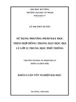 Sử dụng phương pháp dạy học theo hợp đồng trong dạy học địa lí lớp 11 trung học phổ thông 
