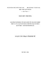 GIẢI PHÁP mở RỘNG tín DỤNG đối với DOANH NGHIỆP NHỎ và vừa tại NGÂN HÀNG THƯƠNG mại cổ PHẦN QUÂN đội  CHI NHÁNH ĐỐNG đa LUẬN văn THẠC sĩ KINH tế hà nội – 2016