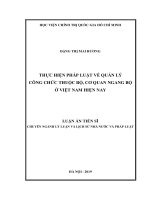 Thực hiện pháp luật về quản lý công chức thuộc các bộ, cơ quan ngang bộ ở việt nam hiện nay 