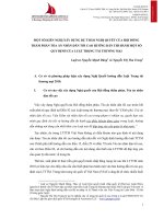 MỘT số KIẾN NGHỊ xây DỰNG dự THẢO NGHỊ QUYẾT của hội ĐỒNG THẨM PHÁN tòa án NHÂN dân tối CAO HƯỚNG dẫn THI HÀNH một số QUY ĐỊNH của LUẬT TRỌNG tài THƯƠNG mại  law reform proposal on SPCs practice guidance on law on commercial arbitration  