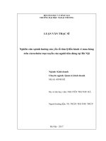Nghiên cứu ảnh hưởng yếu tố tâm lý đến hành vi mua hàng website trực tuyến người tiêu dùng Hà Nội