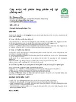 Cập nhật về sốc phản vệ của hội GMHS thế giới 2016