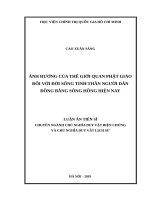 Ảnh hưởng của thế giới quan phật giáo đối với đời sống tinh thần người dân đồng bằng sông hồng hiện nay 