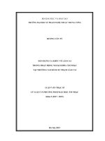Dàn dựng ca khúc về lào cai trong hoạt động ngoại khóa âm nhạc tại trường cao đẳng sư phạm lào cai 