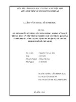 Đa dạng quần xã động vật đáy không xương sống cỡ trung bình và tập trung nghiên cứu cấu trúc quần xã tuyến trùng sống tự do tại rừng ngập mặn cận giờ, thành phố hồ chí minh 