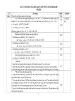 ĐÁP ÁN ĐỀ KIỂM TRA ĐIỀU KIỆN MÔN PHÂN TÍCH HOẠT ĐỘNG KINH DOANH XUẤT BẢN PHẨM