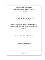MỘT số GIẢI PHÁP HOÀN THIỆN QUẢN TRỊ NGUỒN NHÂN lực tại CÔNG TY ETL PUBLIC COMPANY 