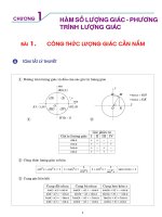 Lý thuyết và bài tập hàm số lượng giác và phương trình lượng giác 