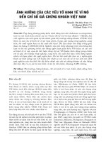 ẢNH HƯỞNG của các yếu tố KINH tế vĩ mô đến CHỈ số GIÁ CHỨNG KHOÁN VIỆT NAM 