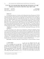 CÁC yếu tố ẢNH HƯỞNG đến rủi RO tín DỤNG của hệ THỐNG NGÂN HÀNG THƯƠNG mại VIỆT NAM 