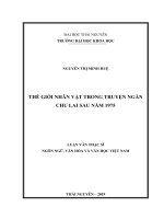 Thế giới nhân vật trong truyện ngắn chu lai sau năm 1975