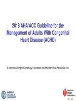 AHA ACC guideline for the management of adults with congenital heart disease