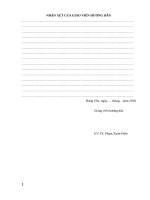 Thiết kế hệ thống cung cấp điện cho phân xưởng sửa chữa cơ khí