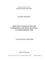 Phân tích và đánh giá mức độ ô nhiễm đồng, chì trong bụi đường tại thành phố bắc ninh 