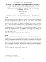 Các yếu tố ảnh hưởng đến rủi ro thanh khoản của hệ thống ngân hàng thương mại việt nam