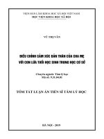 Điều chỉnh cảm xúc bản thân của cha mẹ với con lứa tuổi học sinh trung học cơ sở tt
