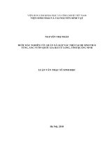 Bước đầu nghiên cứu quần xã giáp xác nhỏ tại hệ sinh thái tùng, áng vườn quốc gia bái tử long, tỉnh quảng ninh 