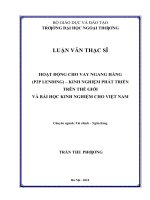 Hoạt động cho vay ngang hàng (p2p lending)   kinh nghiệm phát triển trên thế giới và bài học kinh nghiệm cho việt nam 