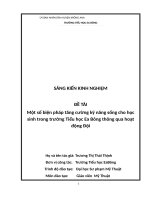 Một số kinh nghiệmtăng cường kỹ năng sống cho học sinh trường tiểu học ea bông thông qua các hoạt động đội 