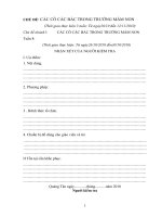 Giáo án: CHỦ ĐỀ: CÁC CÔ CÁC BÁC TRONG TRƯỜNG MẦM NON tuần 8 (25 trang)