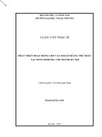 Phát triển hoạt động cho vay khách hàng thể nhân tại ngân hàng TMCP ngoại thương việt nam   chi nhánh hà nội 