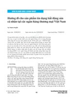 Hướng đi cho sản phẩm tín dụng bất động sản cá nhân tại các ngân hàng thương mại Việt Nam