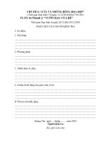 Giáo án:CHỦ ĐỀ 5: “CÂY VÀ NHỮNG BÔNG HOA ĐẸP” tuần 16 (24 trang)