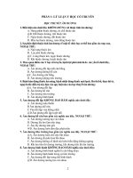 bộ câu hỏi trắc nghiệm điều dưỡng cơ bản y  học cổ truyền có đáp án 