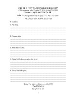 Giáo án: CHỦ ĐỀ 5: “CÂY VÀ NHỮNG BÔNG HOA ĐẸP” tuần 17 (24 trang)