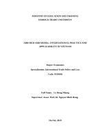 ARB MED ARB MODEL INTERNATIONAL PRACTICE AND APPLICABILITY IN VIETNAM 