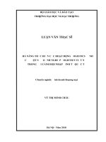 KHẢ NĂNG THỰC HIỆN các HOẠT ĐÔNG LOGISTICS XANH của một số DOANH NGHIỆP LOGISTICS VIỆT NAM TRONG bối CẢNH hội NHẬP 