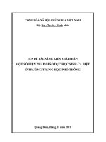 Skkn một số biện pháp giáo dục học sinh cá biệt ở trường trung học phổ thông 