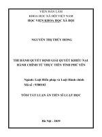 Thi hành quyết định giải quyết khiếu nại hành chính từ thực tiễn tỉnh phú yên tt 