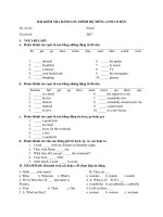 BÀI KIỂM TRA ĐÁNH GIÁ TRÌNH độ TIẾNG ANH cơ bản