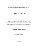 LUẬN văn THẠC sĩ  thực trạng và giải pháp tăng cường thu hút vốn đầu tư gián tiếp nước ngoài trên thị trường chứng khoán v 