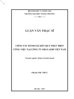 Công tác đánh giá kết quả thực hiện công việc tại công ty obayashi việt nam 