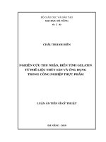 Nghiên cứu thu nhận, biến tính gelatin từ phế liệu thủy sản và ứng dụng trong công nghiệp thực phẩm 