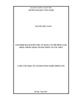 Giải pháp backup dữ liệu, sử dụng cơ chế phân cụm động trong mạng ngang hàng có cấu trúc 