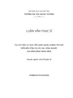 Thu hút đầu tư trực tiếp nước ngoài hướng tới phát triển bền vững tại các khu công nghiệp của đồng bằng sông hồng 