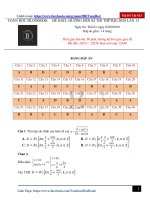 ĐỀ KSCL HƯỚNG đến kì THI THPTQG 2020 lần 13 đáp án 