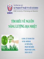 BÁO cáo tìm HIỂU về NGUỒN NĂNG LƯỢNG ĐỊA NHIỆT
