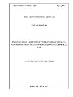 Ứng dụng công nghệ thông tin trong hoạt động của văn phòng UBND huyện krông pắc, tỉnh đăk lăk 