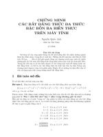 CÁC BẤT ĐẲNG THỨC ĐA THỨC BẬC BỐN 3 BIẾN THỰC TRÊN MÁY TÍNH